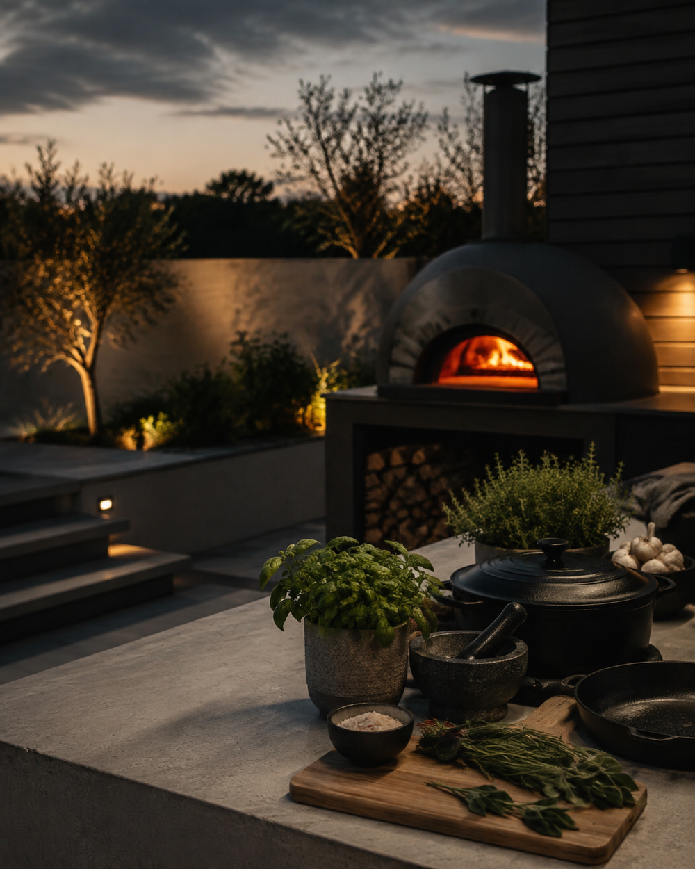 Premium outdoor cooking area